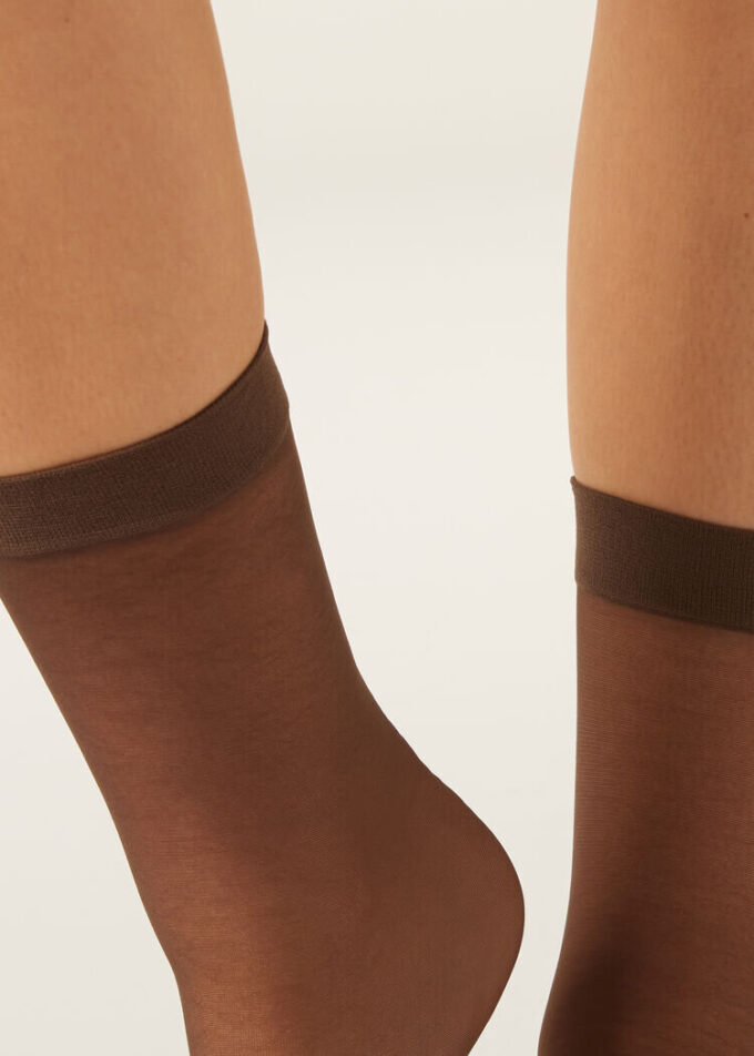 20-Den-Transparente Socken
