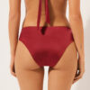 Badehose mit hoher Taille aus glänzendem Satin