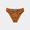 Badehose mit hoher Taille aus glänzendem Satin