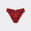 Badehose mit hoher Taille aus glänzendem Satin