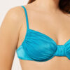 Balconette-Bikinioberteil aus glänzendem Satin