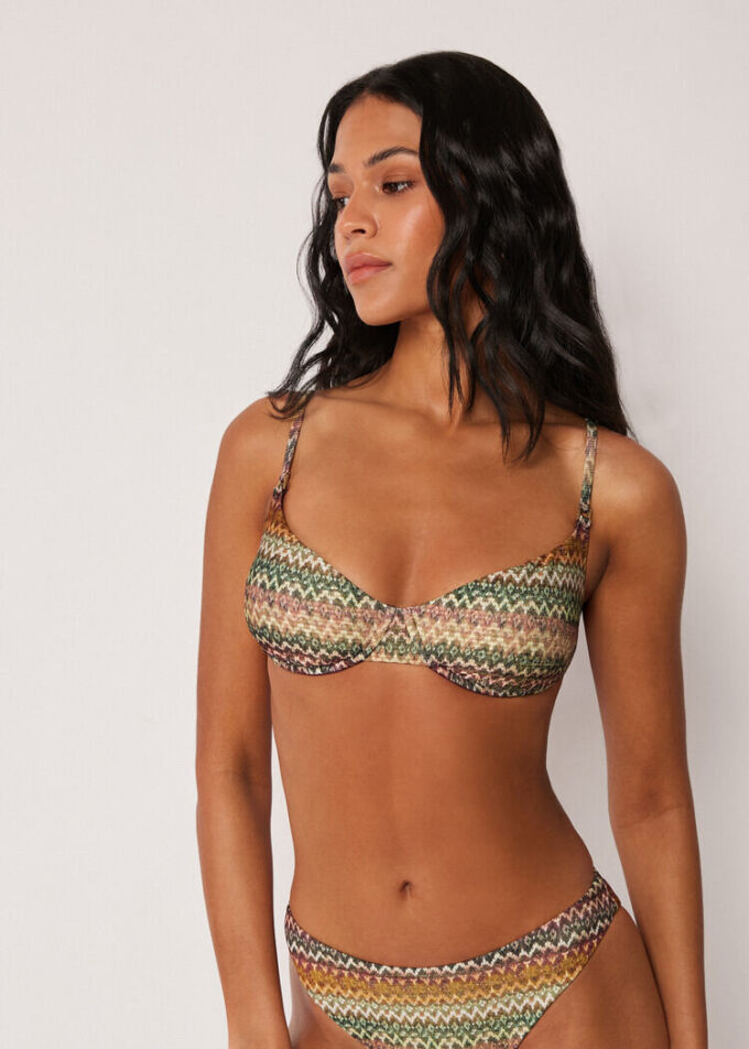 Balconette-Bikinioberteil Elegant Ethnic