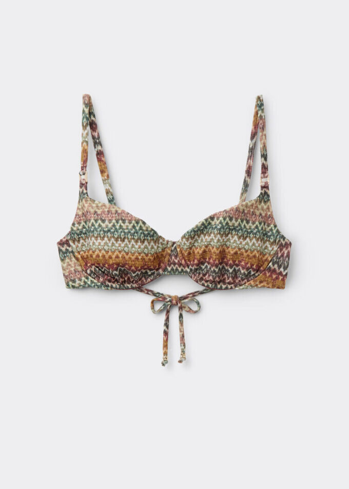 Balconette-Bikinioberteil Elegant Ethnic