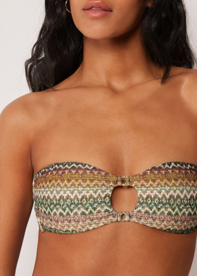 Bandeau-Bikini-Oberteil, elegant, ethnisch