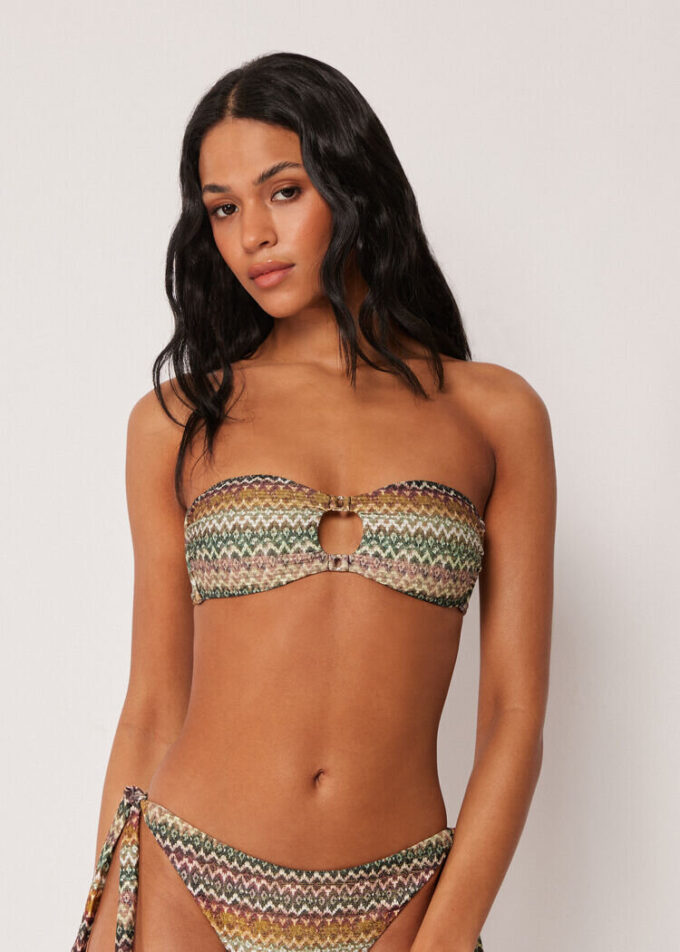 Bandeau-Bikini-Oberteil, elegant, ethnisch