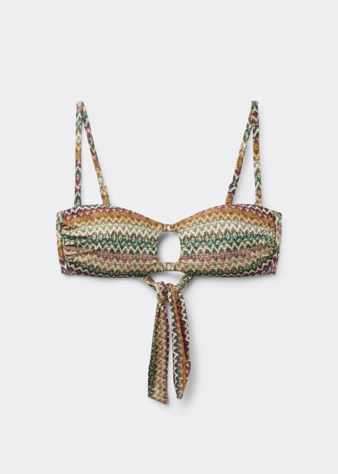 Bandeau-Bikini-Oberteil, elegant, ethnisch