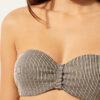 Bandeau-Bikini-Oberteil Golden Stripes