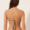 Bandeau-Bikini-Oberteil mit tropischem Blattmuster