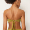 Bandeau-Bikinioberteil aus glänzendem Satin