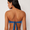 Bandeau-Bikinioberteil aus glänzendem Satin