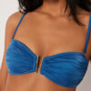 Bandeau-Bikinioberteil aus glänzendem Satin