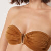 Bandeau-Bikinioberteil aus glänzendem Satin