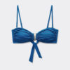 Bandeau-Bikinioberteil aus glänzendem Satin