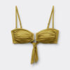Bandeau-Bikinioberteil aus glänzendem Satin