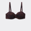 Bandeau-Bikinioberteil Dark Animalier