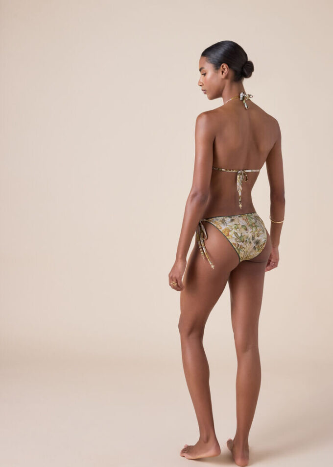 Bikini-Hose mit tropischem Blattmuster