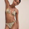 Bikini-Hose mit tropischem Blattmuster