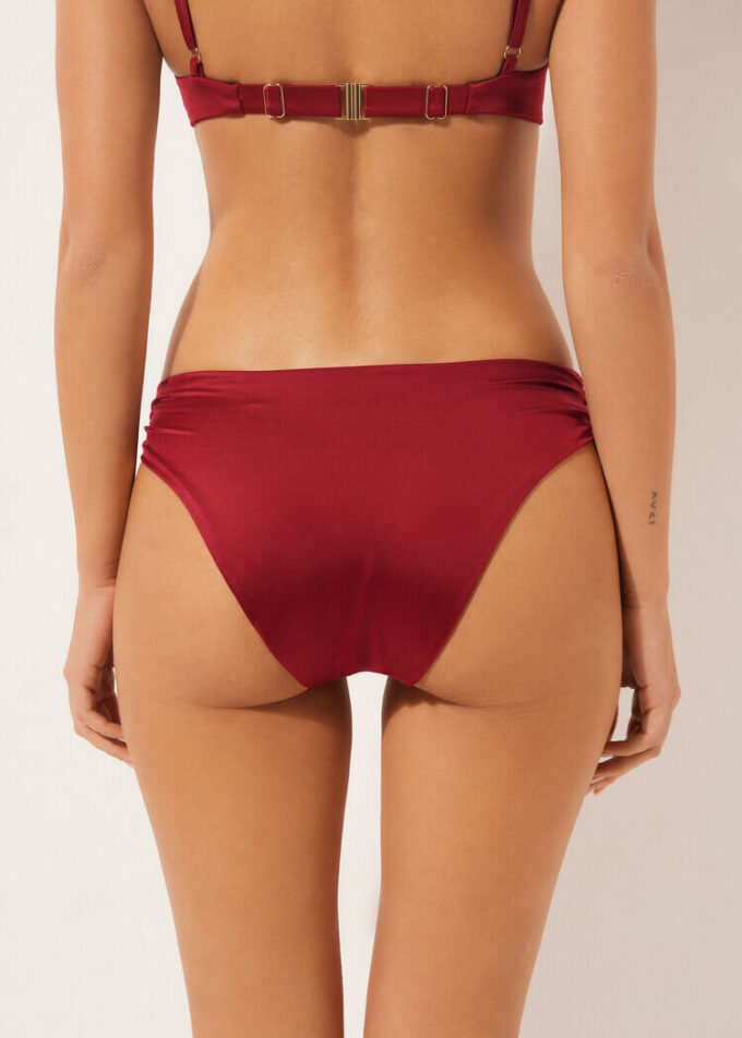 Bikini-Höschen aus glänzendem Satin