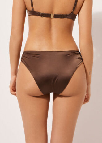 Bikini-Höschen aus glänzendem Satin
