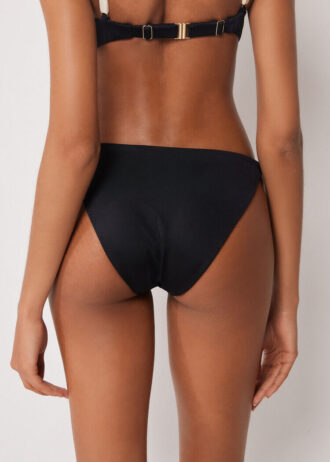 Bikini-Höschen mit Bindebändern, elegant, zweifarbig