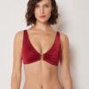 Bikini-Oberteil im Tank-Stil aus glänzendem Satin