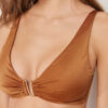 Bikini-Oberteil im Tank-Stil aus glänzendem Satin