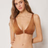 Bikini-Oberteil im Tank-Stil aus glänzendem Satin