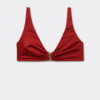 Bikini-Oberteil im Tank-Stil aus glänzendem Satin