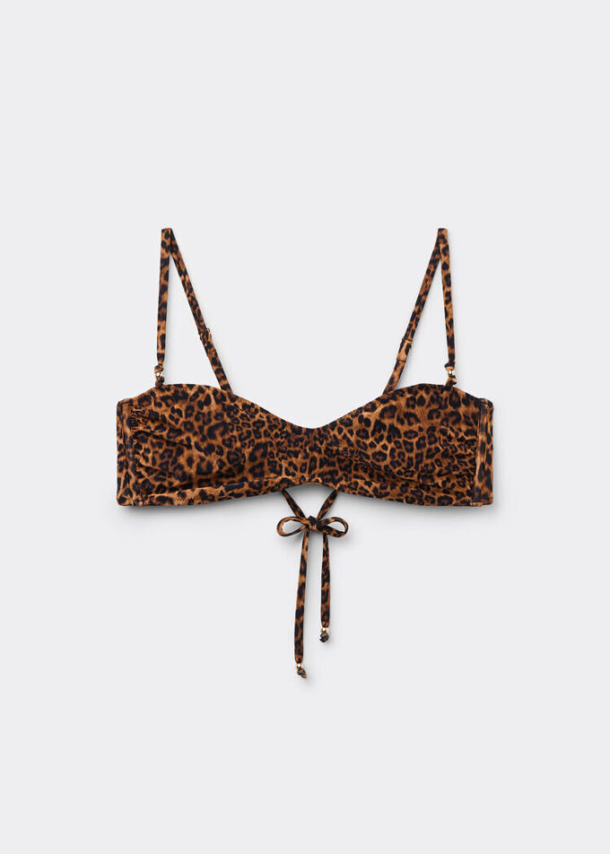 Bikini-Tanktop mit Wildtier-Print