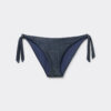 Bikinihose mit seitlicher Schnürung in leuchtendem Python-Look