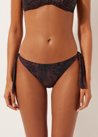 Bikinihosen Dunkles Animal-Print