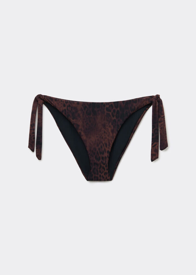 Bikinihosen Dunkles Animal-Print