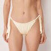 Bikinihosen mit seitlicher Schnürung aus glänzendem Satin