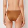 Bikinihosen mit seitlicher Schnürung aus glänzendem Satin
