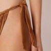 Bikinihosen mit seitlicher Schnürung aus glänzendem Satin