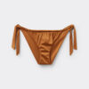 Bikinihosen mit seitlicher Schnürung aus glänzendem Satin