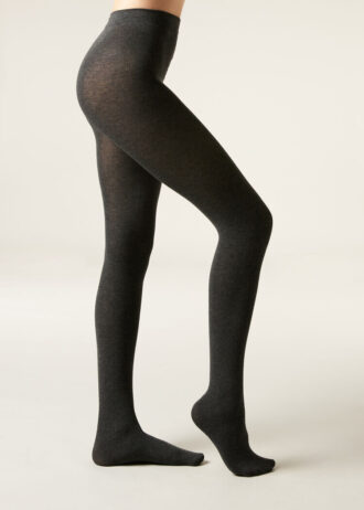 Blickdichte, matte Strumpfhose aus Kaschmir und Modal