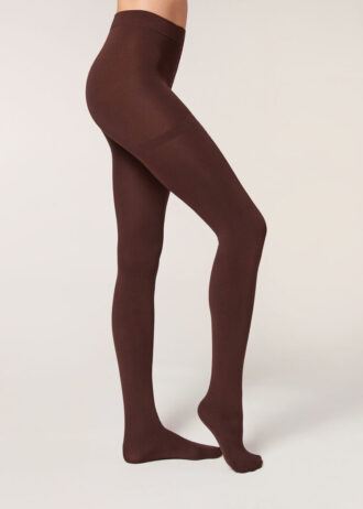 Blickdichte, matte Thermal-Strumpfhose