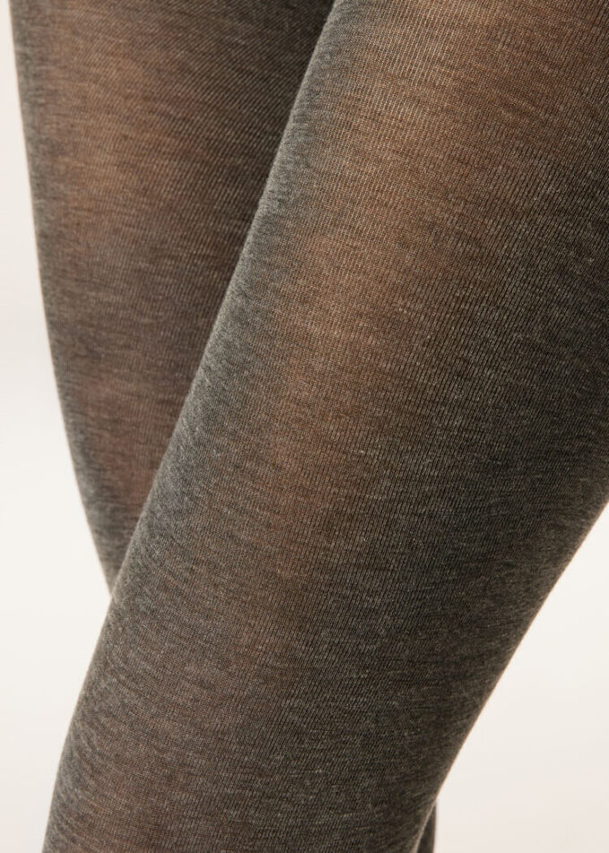 Blickdichte, matte, ultraleichte Strumpfhose mit Kaschmir