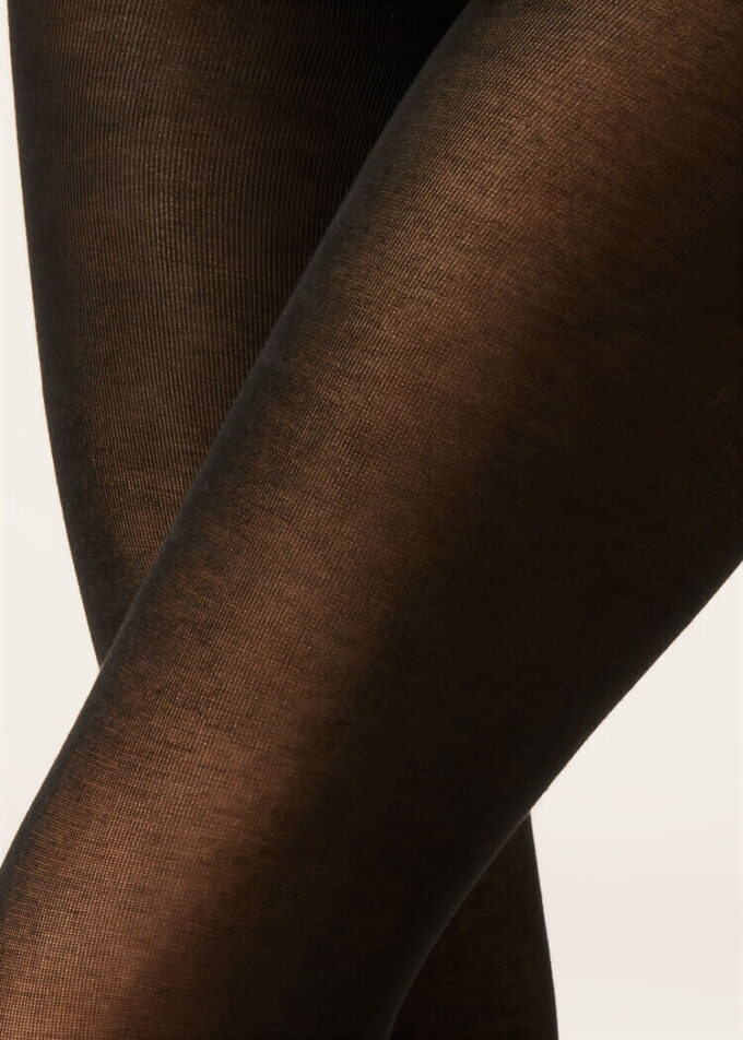 Blickdichte, matte, ultraleichte Strumpfhose mit Kaschmir