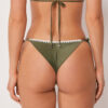 Brazilian-Bikinihose mit Schnürung und raffiniertem Glanz