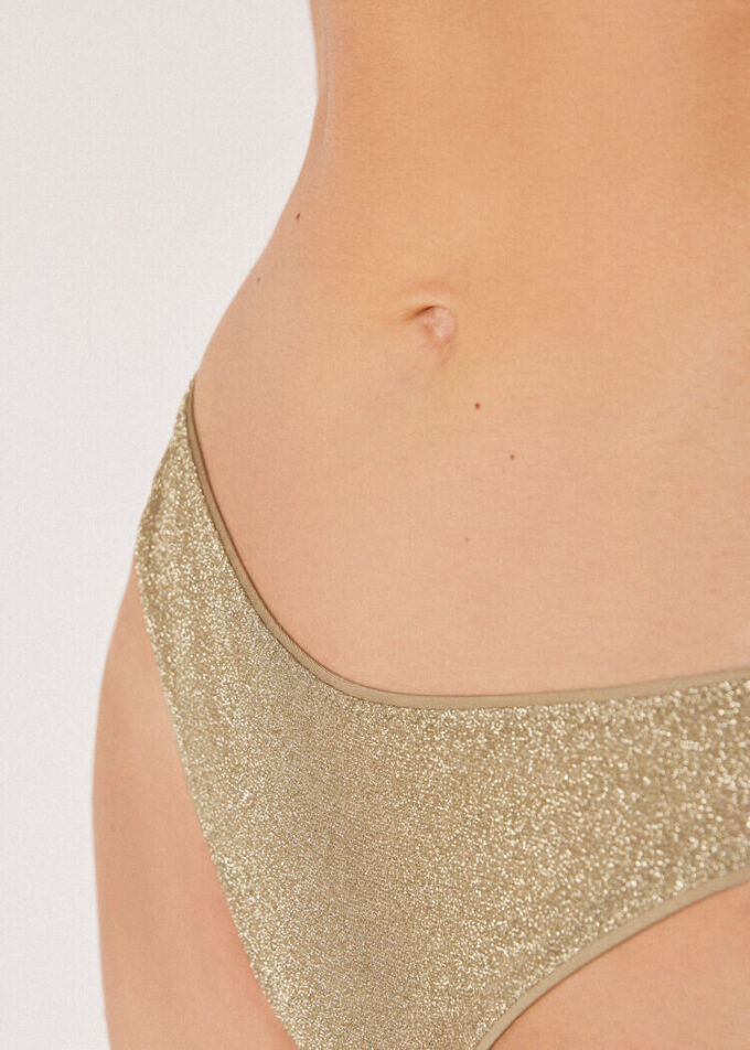 Brazilian-Bikinihosen „Metallic Glow“