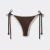 Brazilian-Bikinihosen-Slip mit zweifarbiger Stickerei