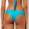 Drapierte Brazilian-Bikinihose aus glänzendem Satin