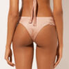 Drapierte Brazilian-Bikinihose aus glänzendem Satin
