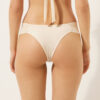 Drapierte Brazilian-Bikinihose aus glänzendem Satin