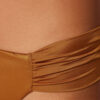 Drapierte Brazilian-Bikinihose aus glänzendem Satin