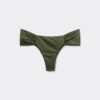 Drapierte Brazilian-Bikinihose aus glänzendem Satin