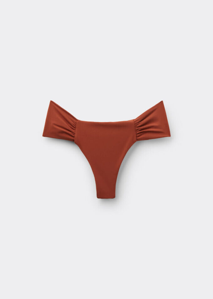 Drapierte Brazilian-Bikinihosen Premium-Passform