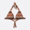 Gefüttertes Triangel-Bikinioberteil mit goldenem Chevron-Muster